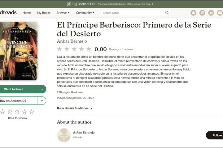 Goodreads-El Principe Berberisco PrimerodelaSerie delDesiertoAnbar Bermejo